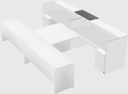 Shared u-shaped reception desks