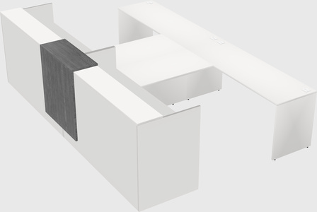 Shared u-shaped reception desks