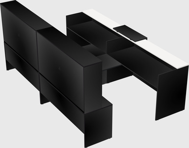 Shared u-shaped reception desks