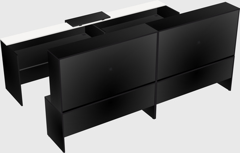 Shared u-shaped reception desks