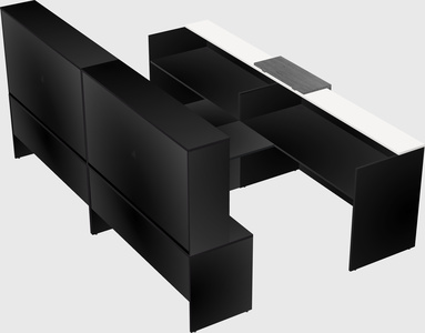 Shared u-shaped reception desks