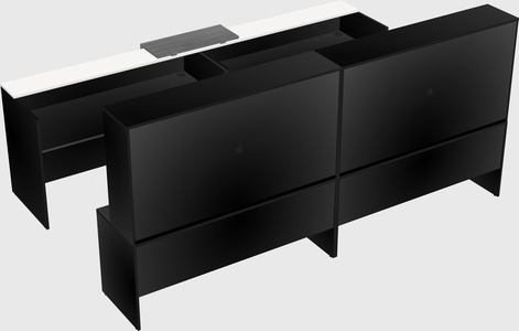 Shared u-shaped reception desks