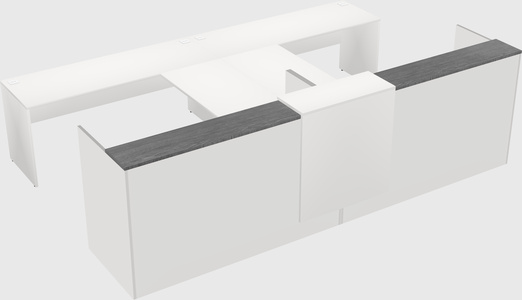 Shared u-shaped reception desks