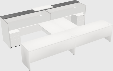 Shared u-shaped reception desks