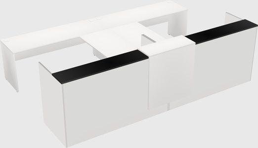 Shared u-shaped reception desks