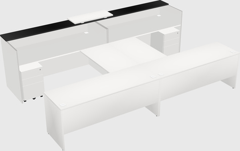 Shared u-shaped reception desks