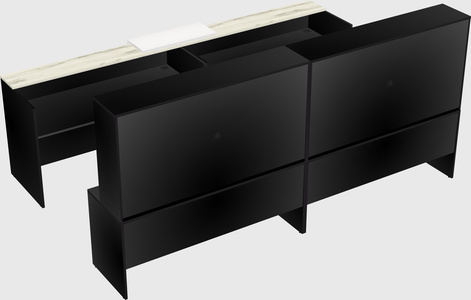 Shared u-shaped reception desks