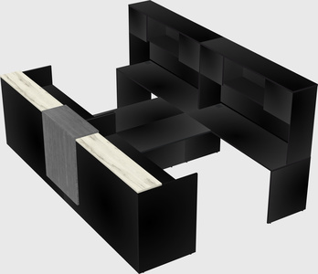 Shared u-shaped reception desks