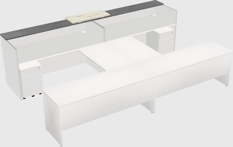 Shared u-shaped reception desks