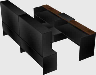 Shared u-shaped reception desks