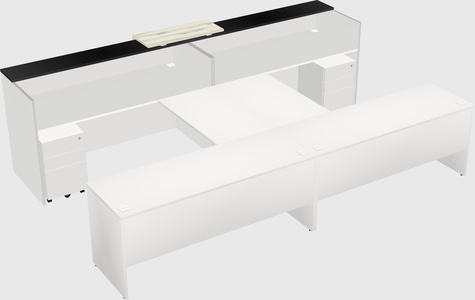 Shared u-shaped reception desks