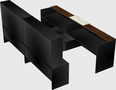 Shared u-shaped reception desks