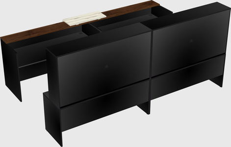 Shared u-shaped reception desks