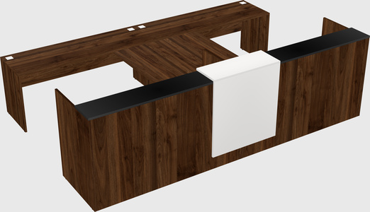 Shared u-shaped reception desks