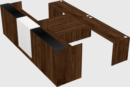 Shared u-shaped reception desks