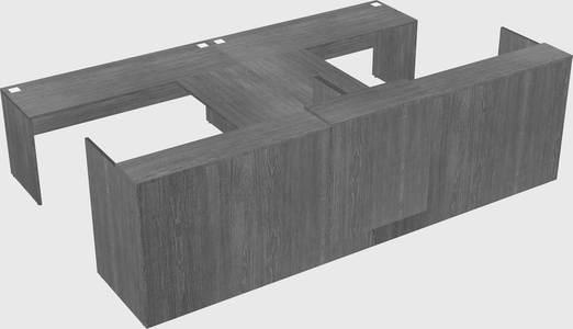 Shared u-shaped reception desks