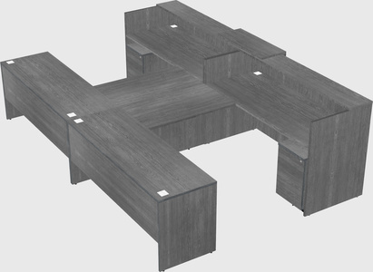 Shared u-shaped reception desks