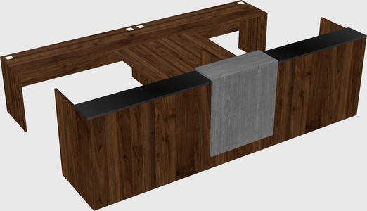 Shared u-shaped reception desks