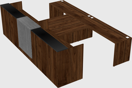 Shared u-shaped reception desks