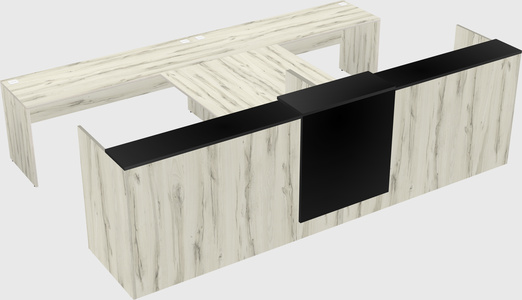 Shared u-shaped reception desks
