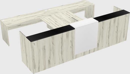 Shared u-shaped reception desks