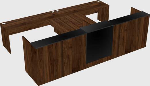 Shared u-shaped reception desks