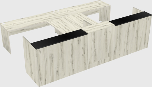 Shared u-shaped reception desks