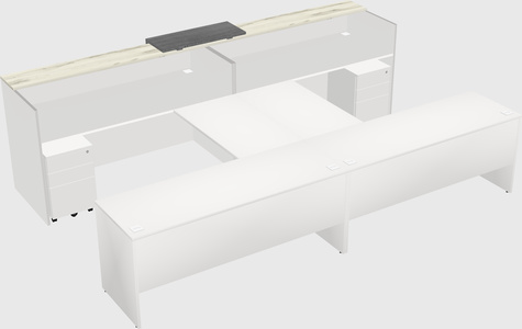 Shared u-shaped reception desks