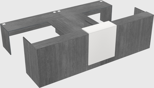 Shared u-shaped reception desks