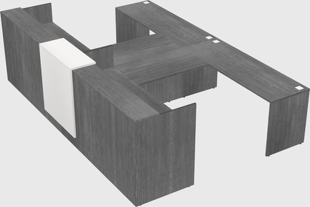 Shared u-shaped reception desks