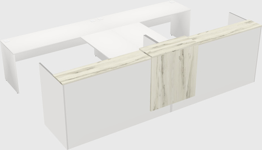 Shared u-shaped reception desks