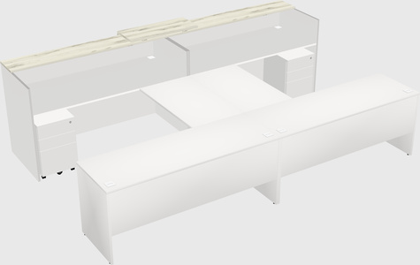 Shared u-shaped reception desks