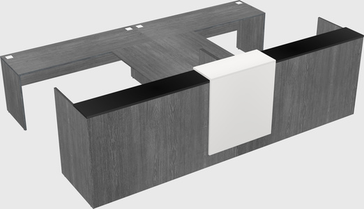 Shared u-shaped reception desks