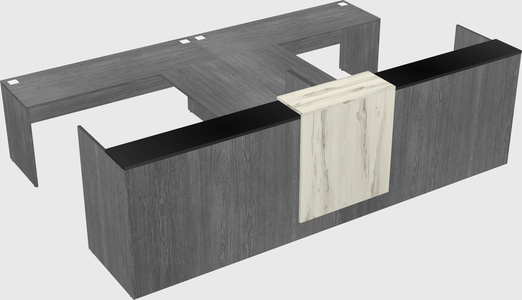 Shared u-shaped reception desks