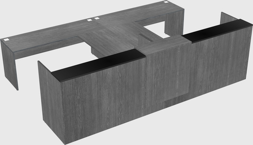 Shared u-shaped reception desks
