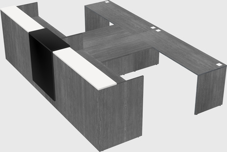 Shared u-shaped reception desks