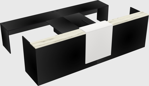 Shared u-shaped reception desks
