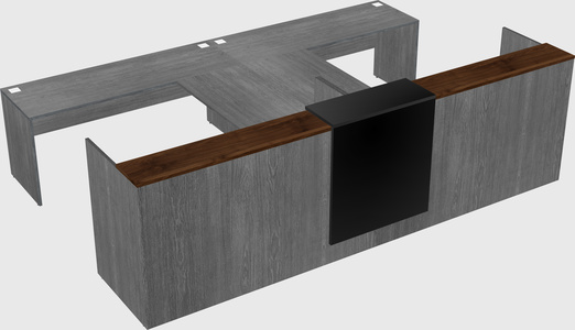 Shared u-shaped reception desks