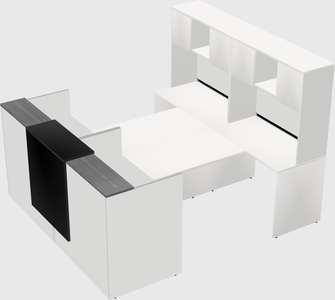 Shared u-shaped reception desks