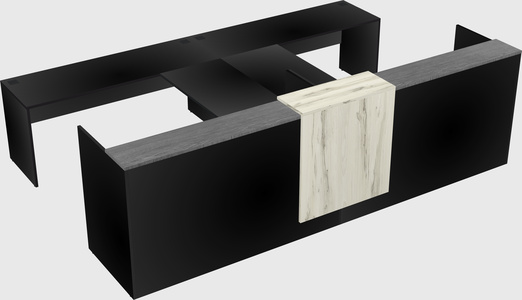 Shared u-shaped reception desks