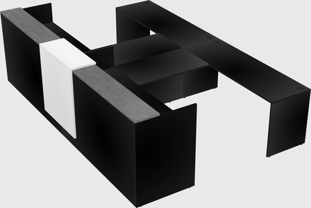 Shared u-shaped reception desks