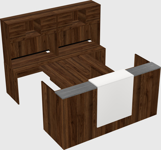 Shared u-shaped reception desks