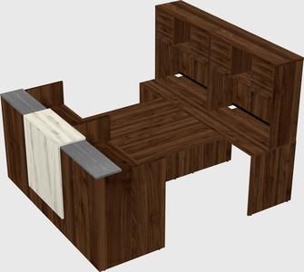 Shared u-shaped reception desks