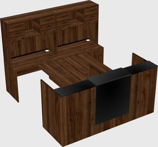 Shared u-shaped reception desks