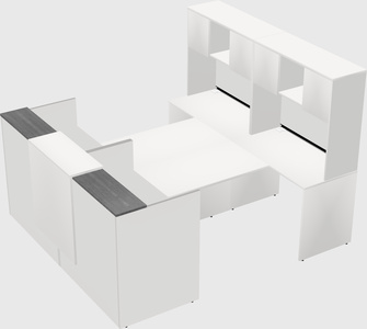 Shared u-shaped reception desks