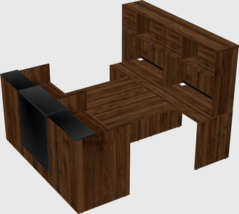 Shared u-shaped reception desks