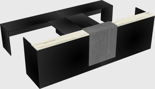 Shared u-shaped reception desks