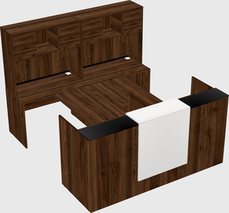 Shared u-shaped reception desks