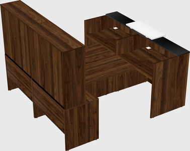 Shared u-shaped reception desks