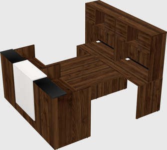 Shared u-shaped reception desks